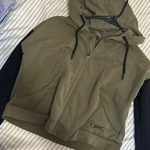 Gymshark cropped army green hoodie size small